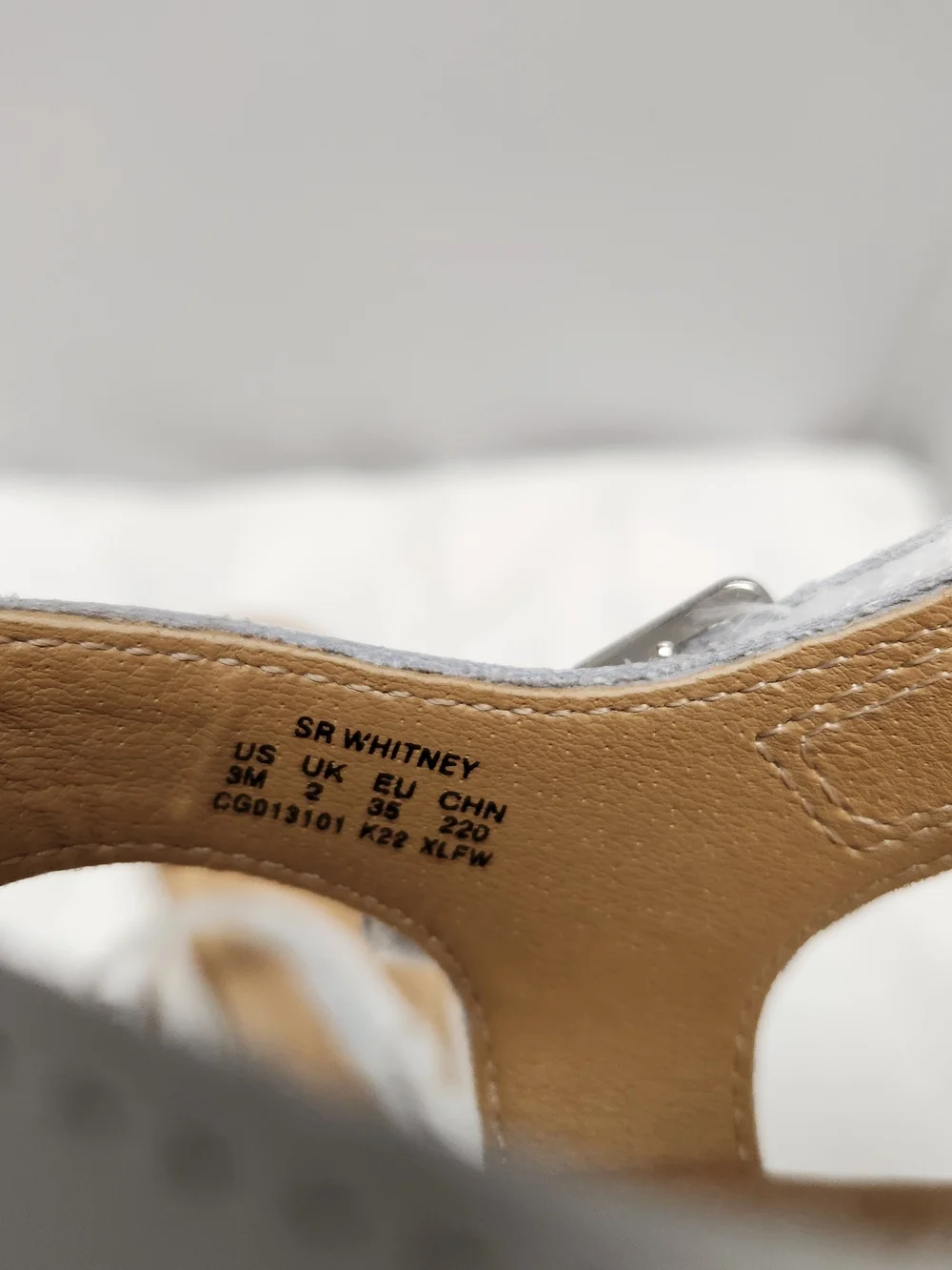Stride Rite White Leather Knot Strap Sandals
